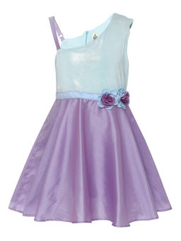 A Little Fable - Lavender Rose Charm Dress for Girls