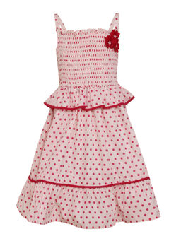 A Little Fable - Polka Smock Dress for Girls