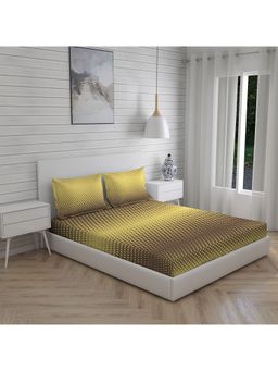 Layers - Roma Cotton 120 TC Double Bedsheet - Brown (Set of 3)