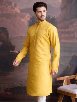Sanwara - Men Stylish & Designer Yellow Embroidered Kurta