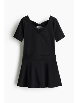 H&M - Girls Black 2-Piece Leotard and Skirt Set with Drymove
