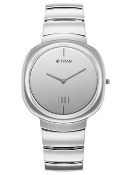 Titan - Squircle Titanium Quartz Analog Mirror Polished Grey Watch (1841Tm03) (M)