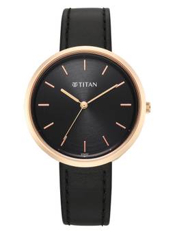 Titan - Neo 12 Quartz Round Black Dial Watch (2784Wl02) (M)