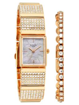 Titan - Raga Unlocked Quartz White Mother Of Pearl Dial Watch (2828Wm01F) (M)