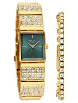 Titan - Raga Unlocked Quartz Green Dial Watch (2828Ym01F) (M)