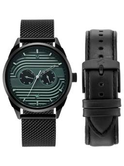 Fastrack - 2X Edit Emerald Green Dial Interchangeable Strap Watch (3358NM01) (M)