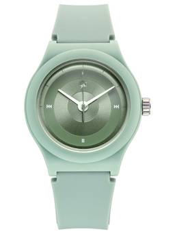 Fastrack - Y2K Analog with Mint Green Dial Silicon Strap Watch (38037PP27W) (M)