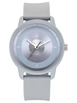 Fastrack - Y2K Analog with Icy Blue Dial Silicon Strap Watch (38145PP12W) (M)