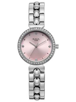 Titan - Raga Showstopper 5.0 Quartz Round Pink Dial Watch (95459SM01) (M)