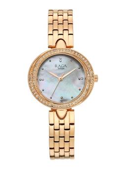 Titan - Raga Showstopper 5.0 Quartz Round White MOP Dial Watch (95463WM01) (M)