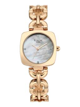 Titan - Raga Showstopper 5.0 Quartz White MOP Dial Watch (95481WM01) (M)