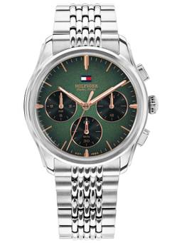 Tommy Hilfiger - Bryant Qtz Multifunction Round Green Dial Watch (TH1710813W) (M)
