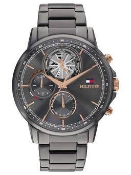 Tommy Hilfiger - Stewart Qtz Multifunction Round Grey Dial Watch (TH1710843W) (M)