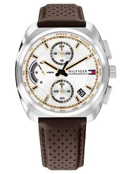 Tommy Hilfiger - Cole Qtz Fashion Chrono Round Silver White Dial Watch (TH1792270W) (M)
