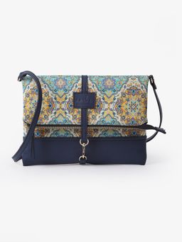 Aarke Ritu Kumar - Navy Blue Printed Sling Bag