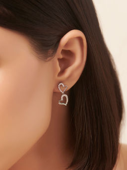 Shaya by CaratLane - Jar Of Hearts Earrings in 925 Silver