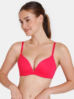 Zivame - Innovation Push Up Non Wired Medium Coverage Bra - Virtual Pink