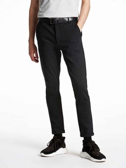 LINDBERGH - Men Grey Solid Slim Fit Chinos