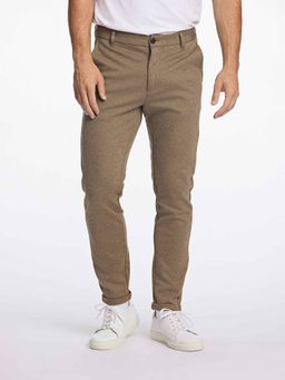 LINDBERGH - Men Beige Solid Slim Fit Chinos