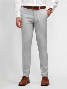 Arrow - Men Grey Solid Slim Fit Trouser