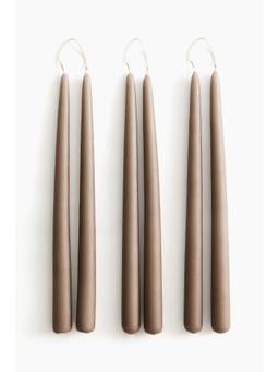 H&M - Beige 6-Pack Taper Candles