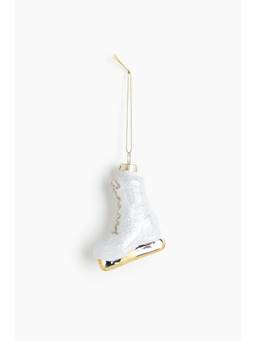 H&M - White Glass Christmas Decoration