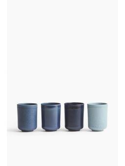 H&M - Blue 4-Pack Stoneware Mugs