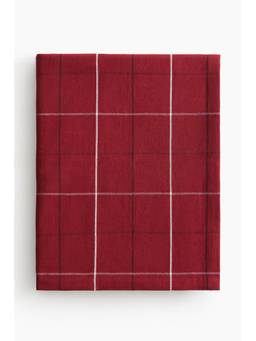 H&M - Red Patterned Linen-Blend Tablecloth