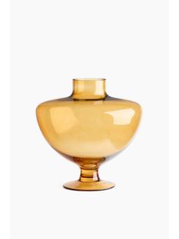 H&M - Yellow Large Footed Glass Vase