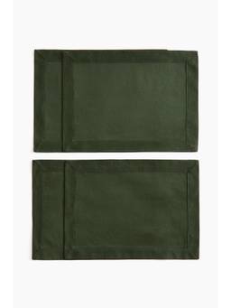 H&M - Green 4-Pack Damask Place Mats