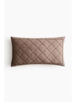 H&M - Brown Quilted Cotton Cushion Cover