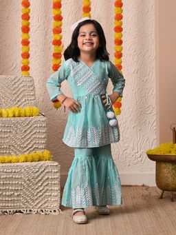 Blabber - Aqua Ethnic Wear Kurta And Sharara