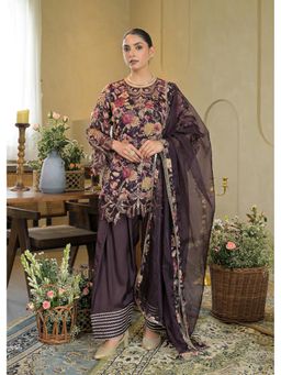 Autumnlane - Brown Vastramaya Mocha Farshi Salwar with Kurti and Dupatta