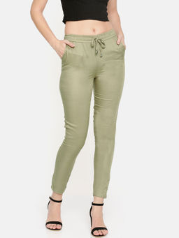 De Moza - Womens Straight Pant Solid Rayon Skin