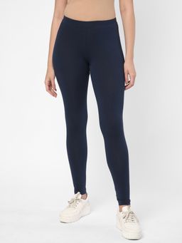 R&B - Solid Navy Blue Skinny Women Leggings