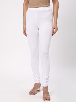 R&B - Solid White Skinny Women Leggings