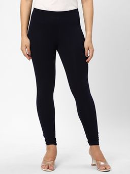R&B - Solid Navy Blue Skinny Women Leggings