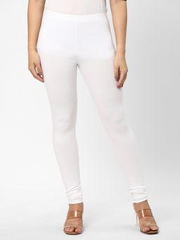 R&B - Solid White Skinny Women Leggings
