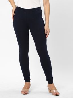 R&B - Solid Navy Blue Skinny Women Leggings