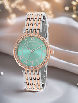 Giordano - Women Eleganza Collection Round Green Dial Analog Watch - A2083 (M)