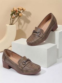 Aroom - Khaki Women's Comfortable and Soft Insole Formal Loafers