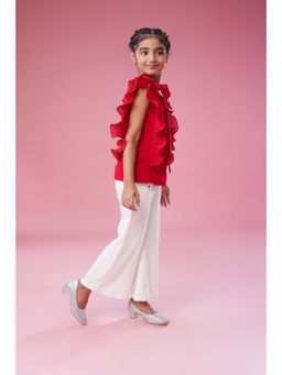 MASTARANG - Top with Frilled At Sleeve and Bow Detail