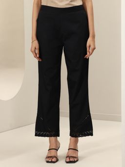 Libas - Black Solid Straight Fit Pant