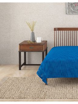 Fabindia - Blue Chaman Cotton Double Bed Cover (Queen)