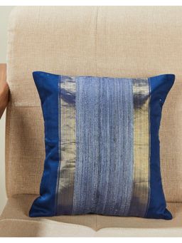 Fabindia - Blue Deeva Cotton Silk Maheshwari Cushion Cover (12x12 inches)