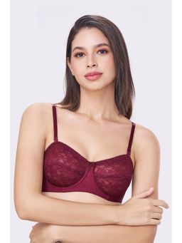 bodyline - Citra Dark Cherry Strapless Wired Lace Bra with Detachable Multiway Straps