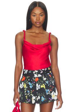 Alice + Olivia - Monique Twist Strap Cowl Neck Tank