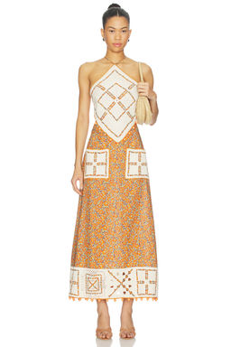Alemais - Marva Crochet Halter Midi Dress