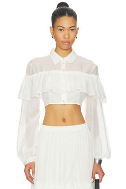 Aniye By - Carmen Crop Shirt in Fairy Milk