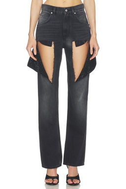 AREA - Hotfix Thigh Slash Jean